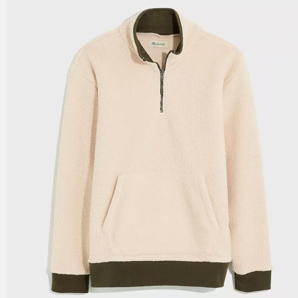 Madewell Sherpa Quarter Zip